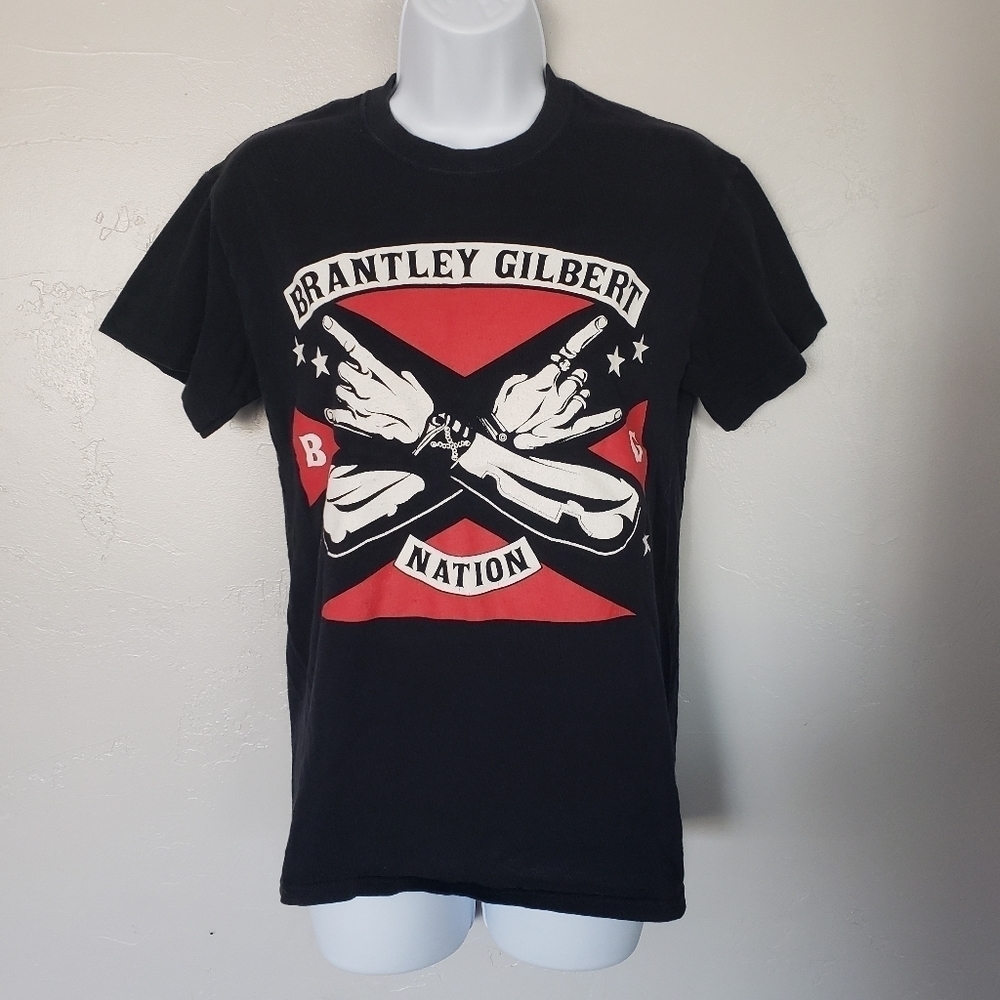 Brantley Gilbert Band Tee BG Nation Stone Cold  Short Sleeve Shirt Small Grunge
